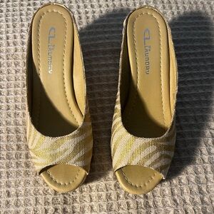 CL by Laundry Yellow Striped Mules